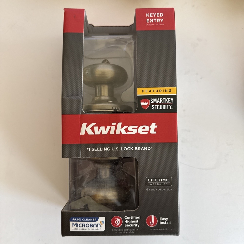 Kwikset Juno Venetian Bronze Entry Door Knob Featuring SmartKey Security